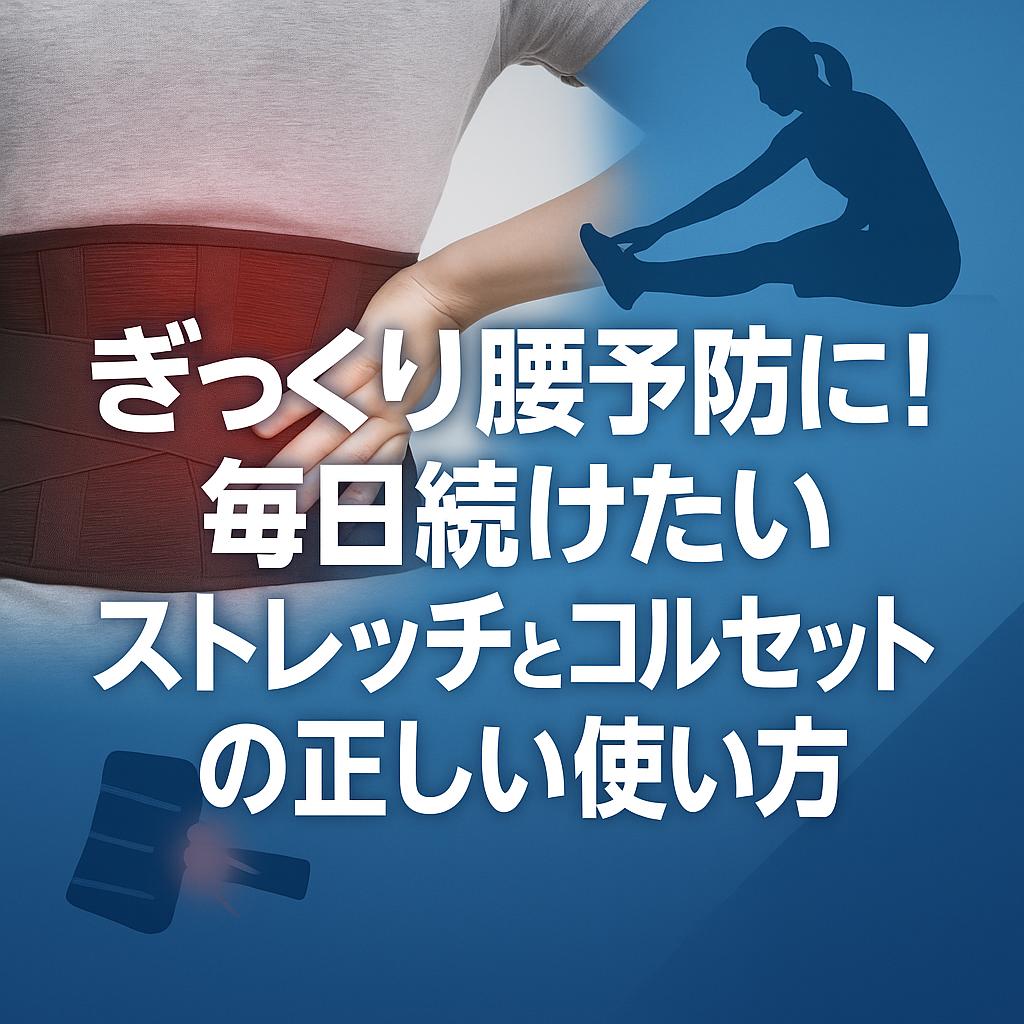 ぎっくり腰予防に！毎日続けたいストレッチとコルセットの正しい使い方