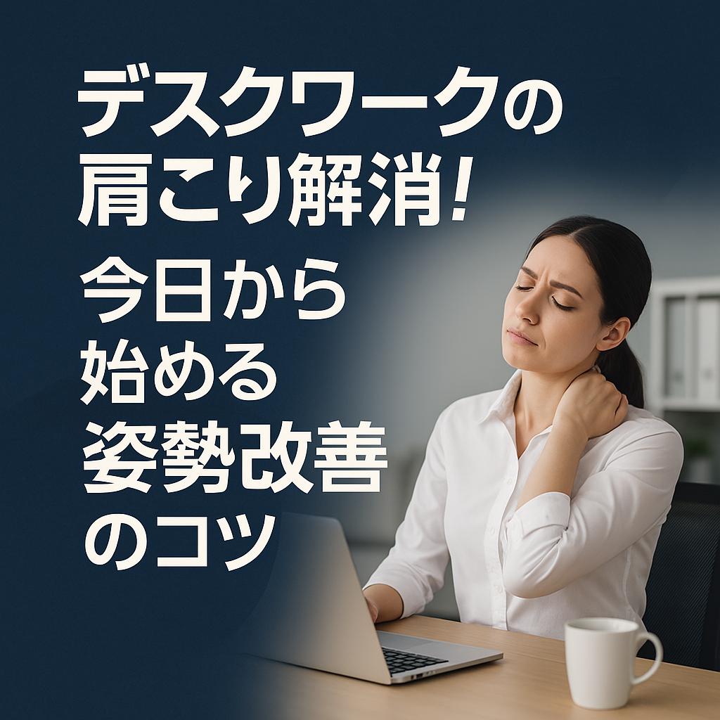 デスクワークの肩こり解消！今日から始める姿勢改善のコツ