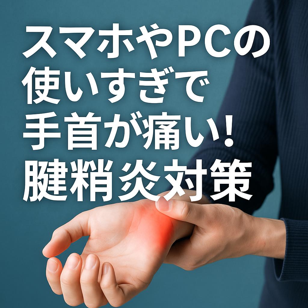スマホやPCの使いすぎで手首が痛い！腱鞘炎対策