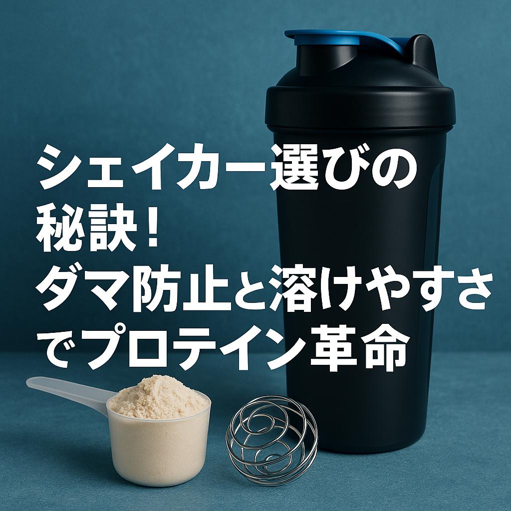 シェイカー選びの秘訣！ダマ防止と溶けやすさでプロテイン革命