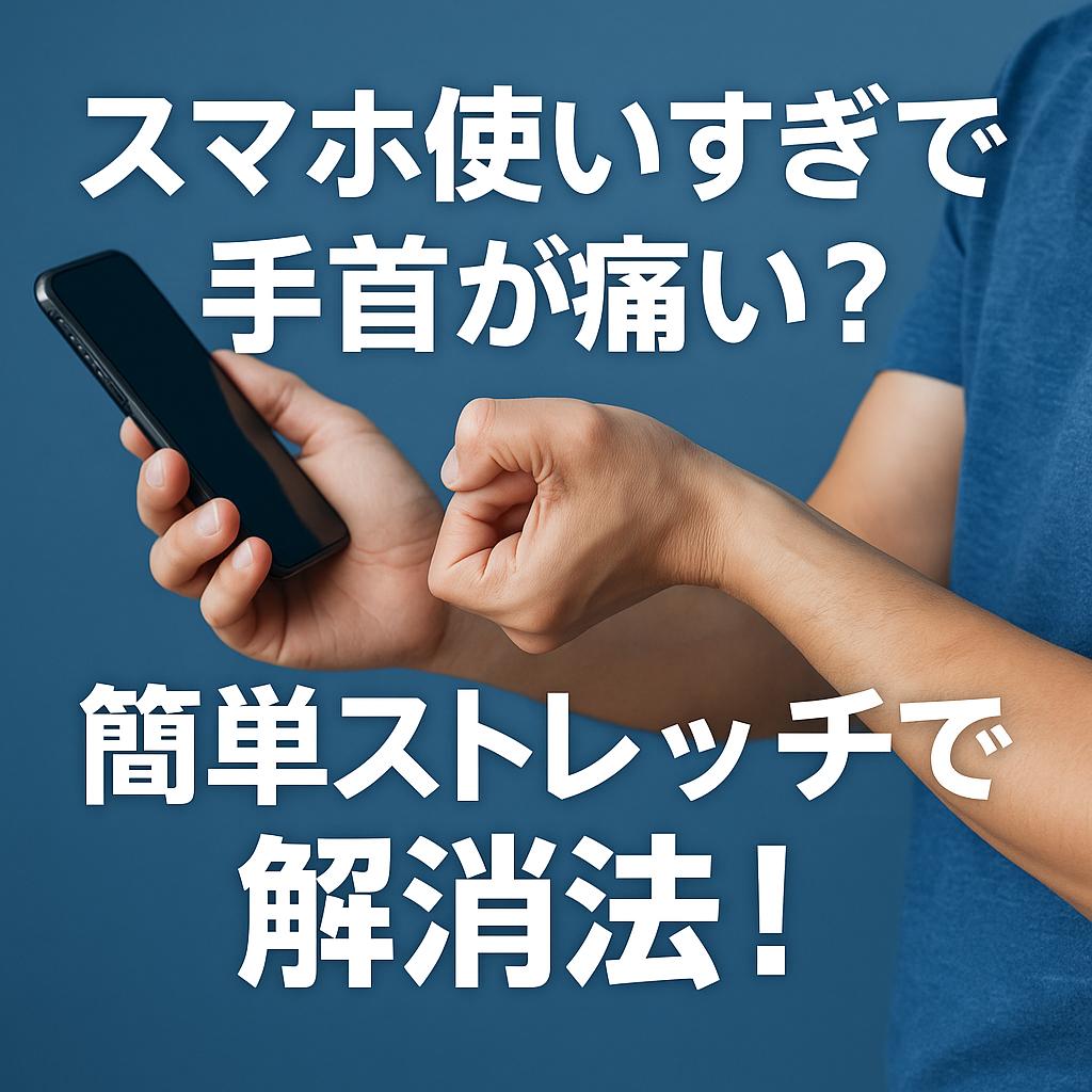 スマホ使いすぎで手首が痛い？簡単ストレッチで解消法！