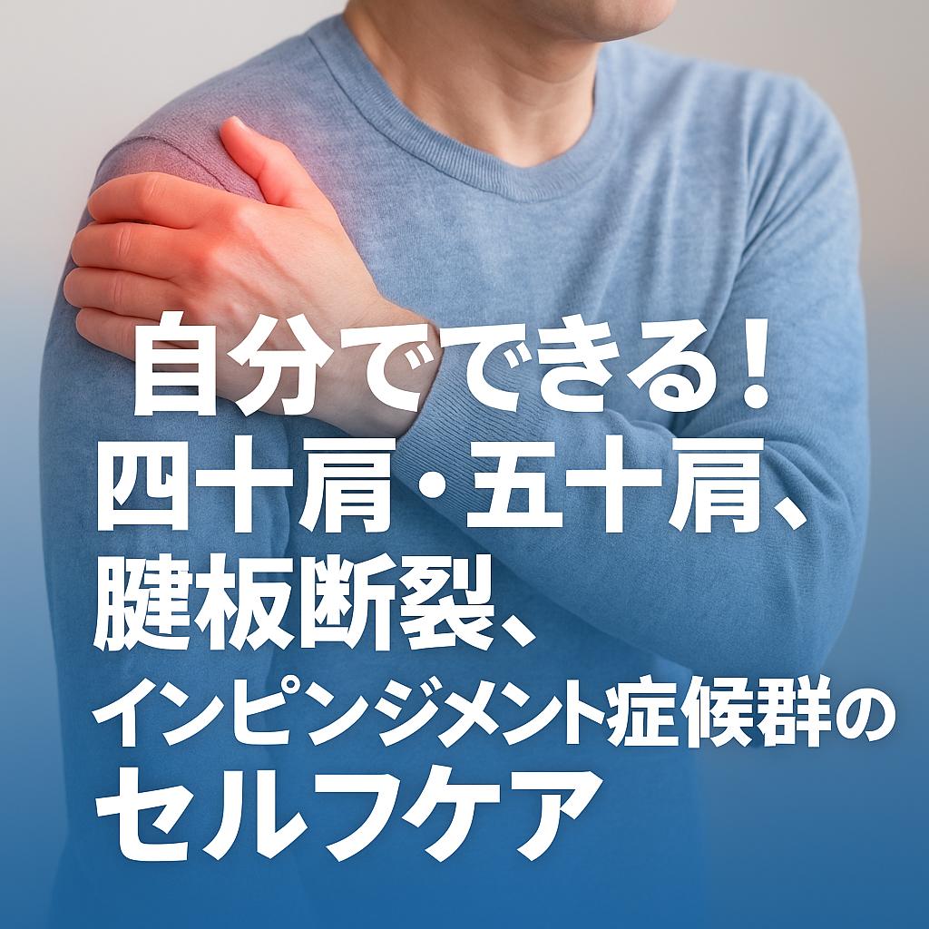 自分でできる！四十肩・五十肩、腱板断裂、インピンジメント症候群のセルフケア