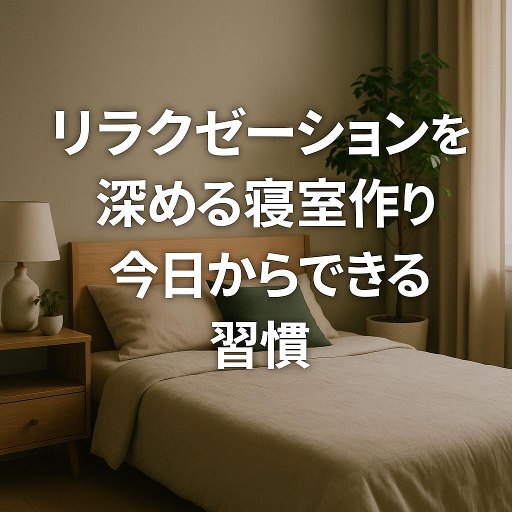 リラクゼーションを深める寝室作り：今日からできる習慣