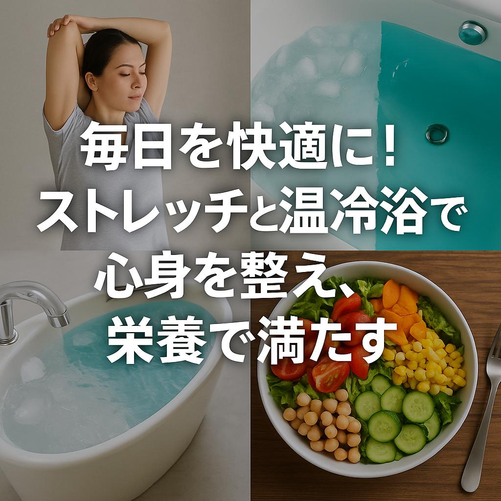 毎日を快適に!ストレッチと温冷浴で心身を整え、栄養で満たす
