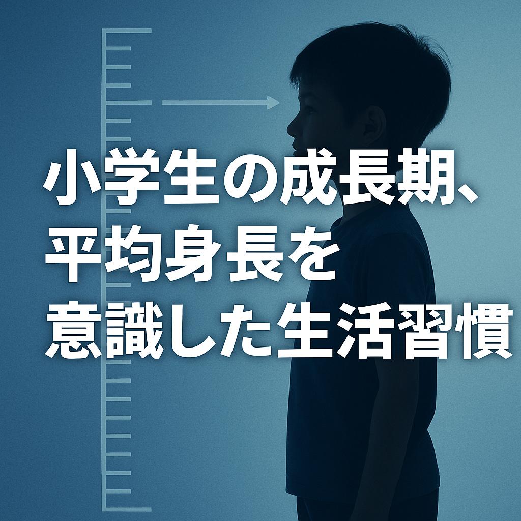 小学生の成長期、平均身長を意識した生活習慣
