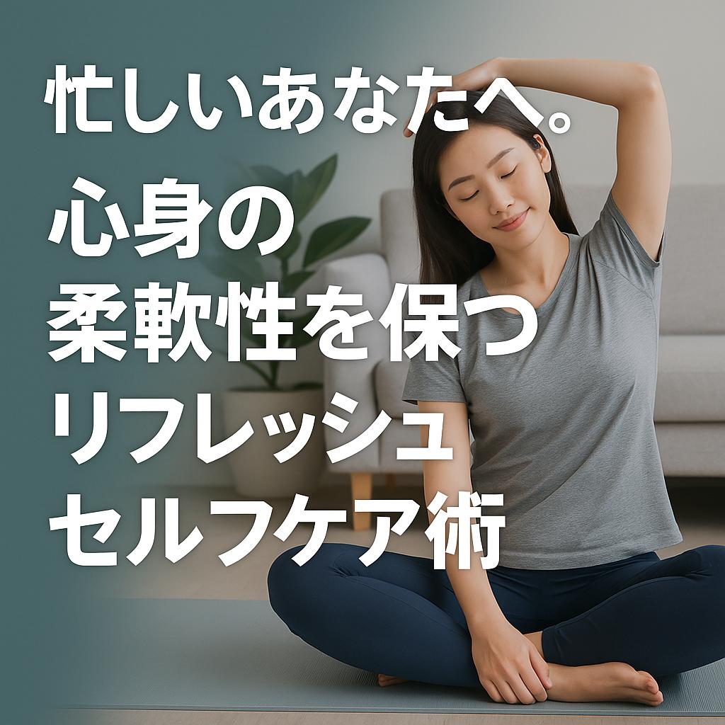 忙しいあなたへ。心身の柔軟性を保つリフレッシュセルフケア術