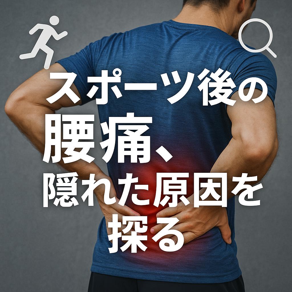 スポーツ後の腰痛、隠れた原因を探る