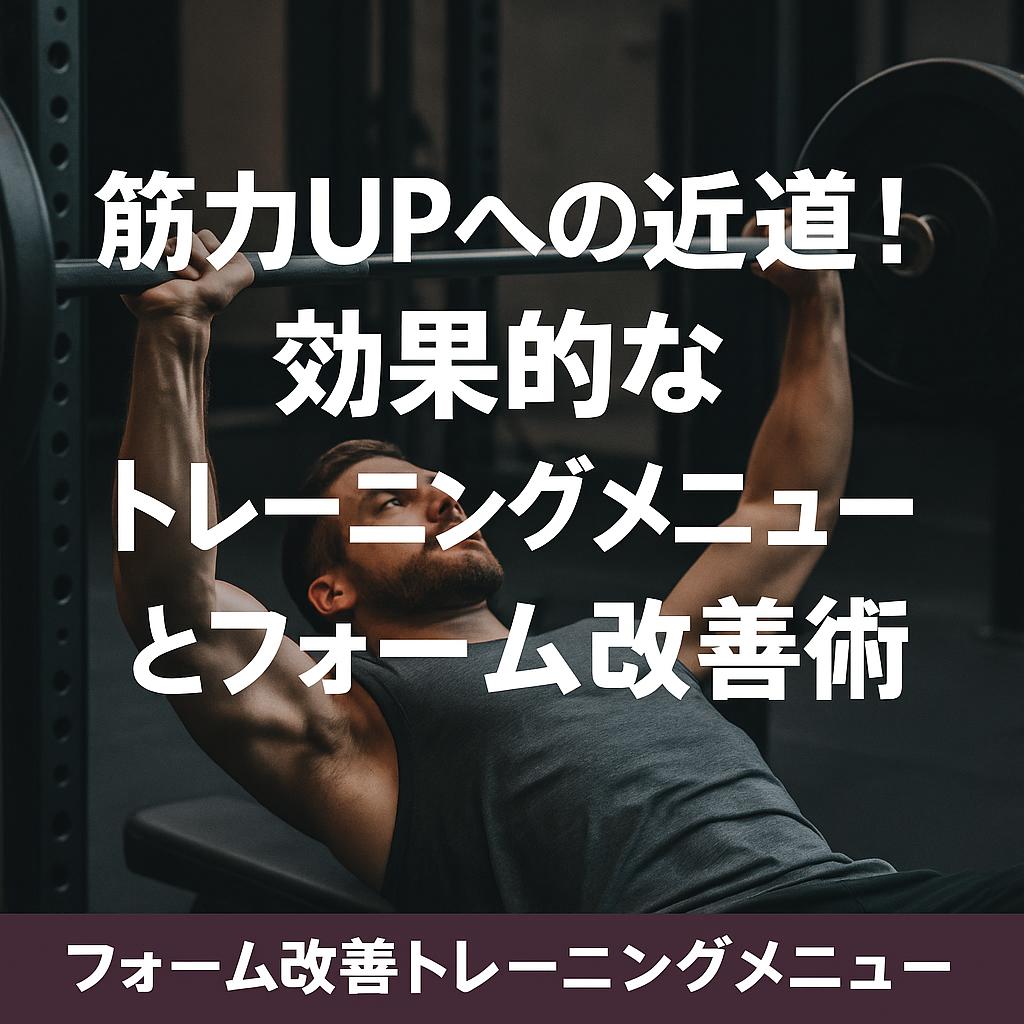 筋力UPへの近道！効果的なトレーニングメニューとフォーム改善術