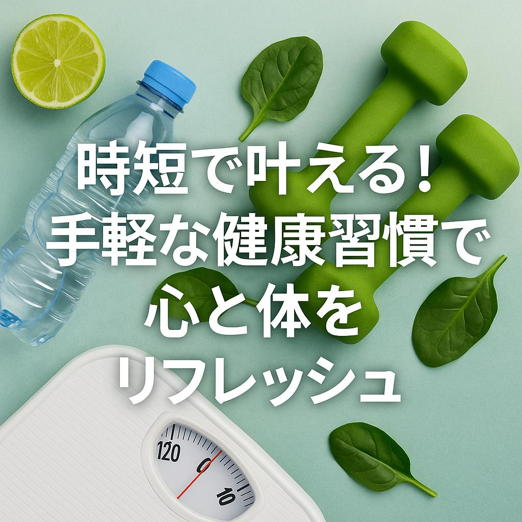 時短で叶える！手軽な健康習慣で心と体をリフレッシュ