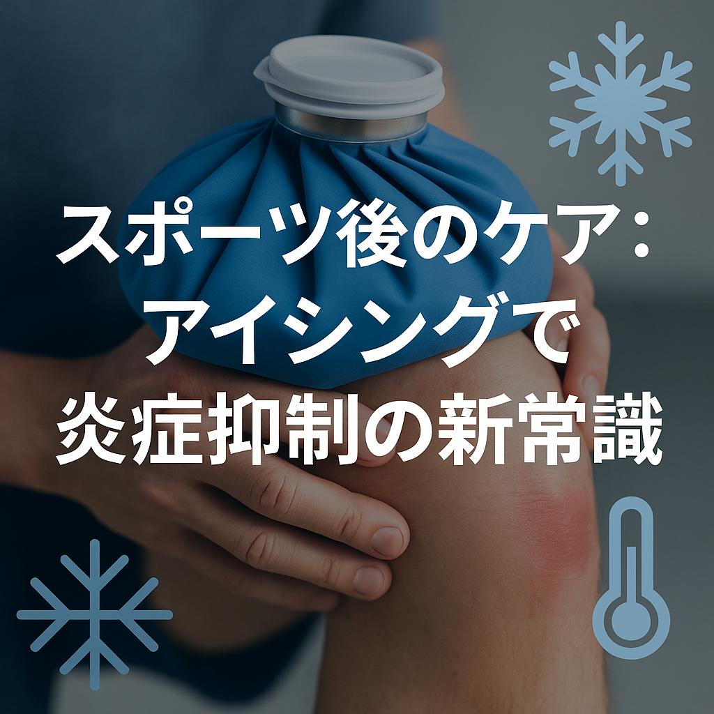 スポーツ後のケア：アイシングで炎症抑制の新常識
