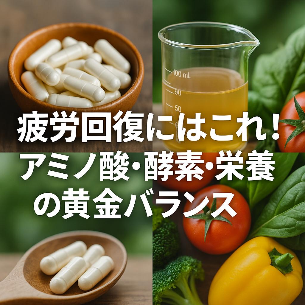 疲労回復にはこれ!アミノ酸・酵素・栄養の黄金バランス