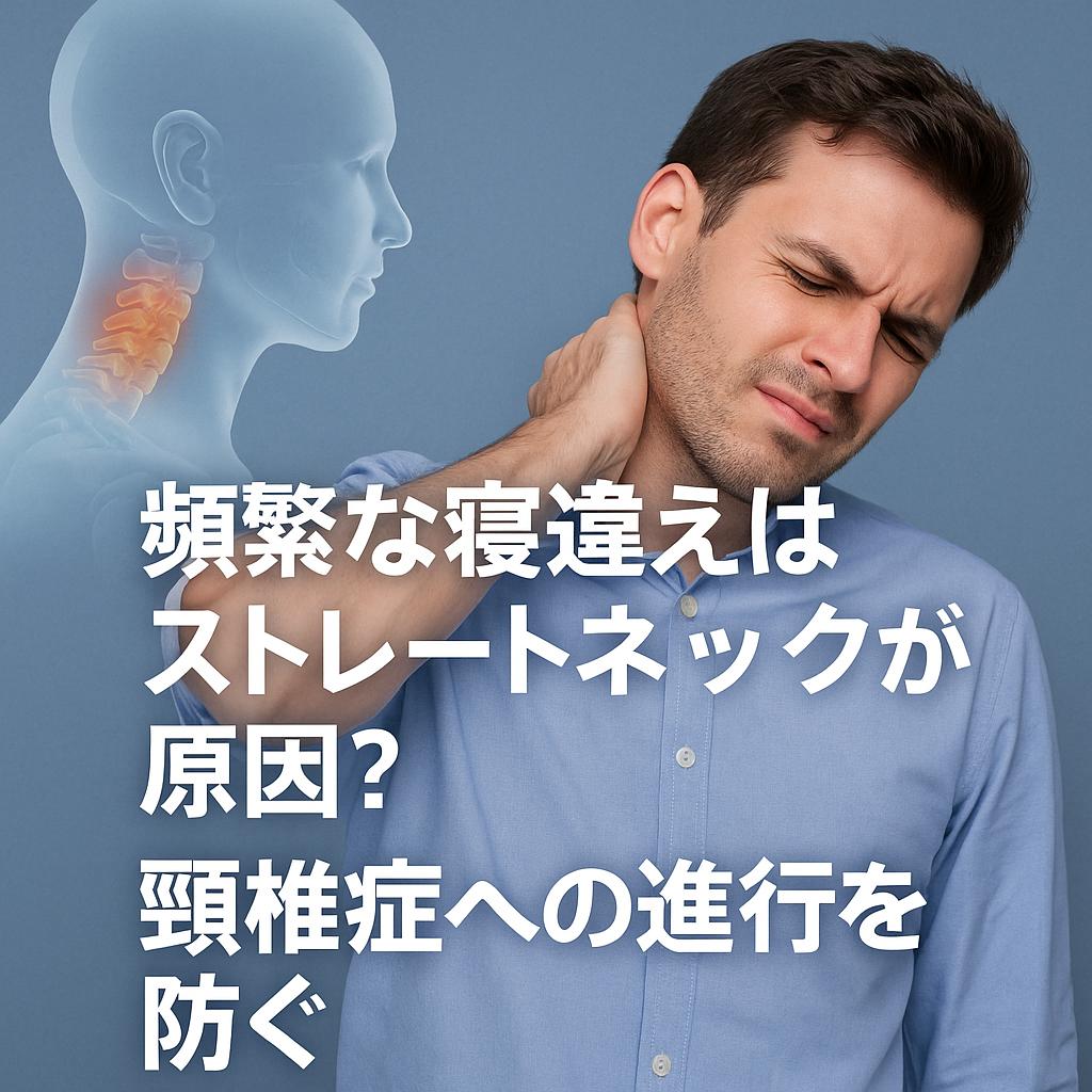 頻繁な寝違えはストレートネックが原因?頚椎症への進行を防ぐ
