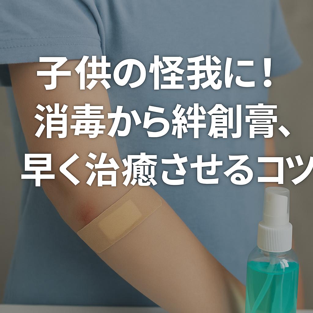 子供の怪我に！消毒から絆創膏、早く治癒させるコツ