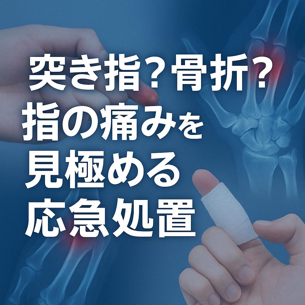 突き指？骨折？指の痛みを見極める応急処置