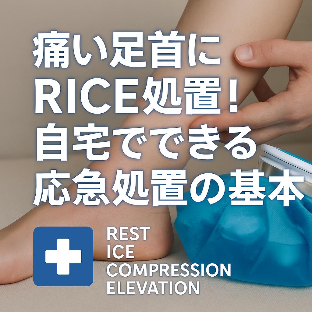 痛い足首にRICE処置！自宅でできる応急処置の基本