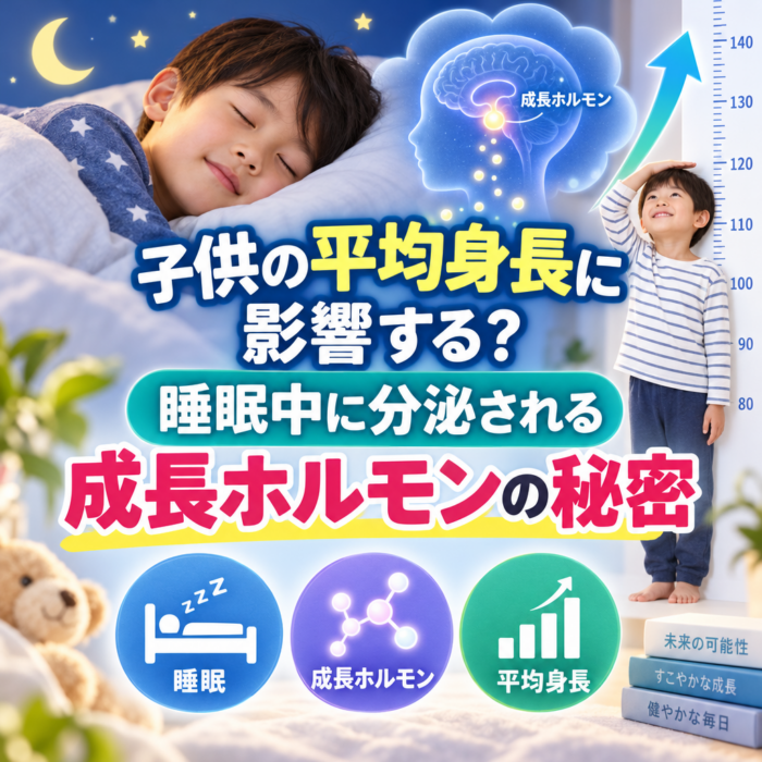 子供の平均身長に影響する？睡眠中に分泌される成長ホルモンの秘密