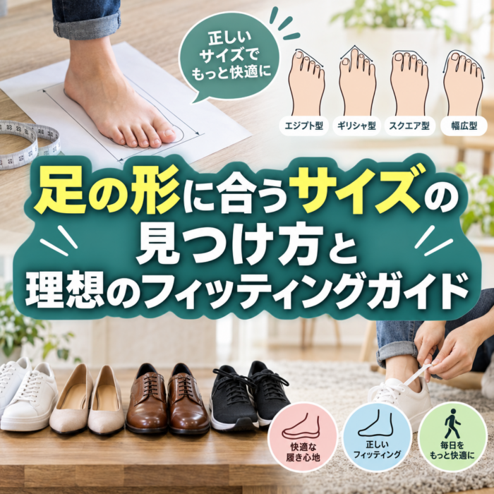 足の形に合うサイズの見つけ方と理想のフィッティングガイド