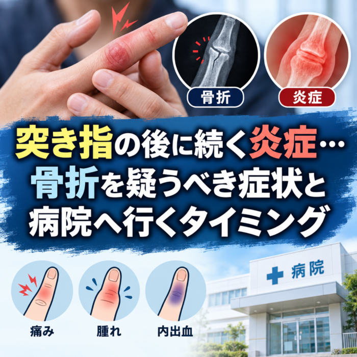 突き指の後に続く炎症…骨折を疑うべき症状と病院へ行くタイミング
