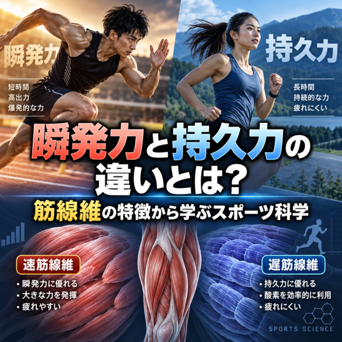 瞬発力と持久力の違いとは？筋線維の特徴から学ぶスポーツ科学