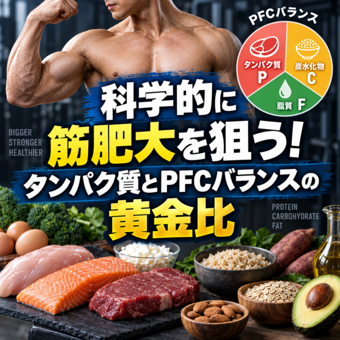 科学的に筋肥大を狙う！タンパク質とPFCバランスの黄金比