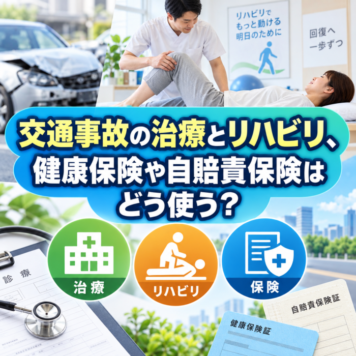 交通事故の治療とリハビリ、健康保険や自賠責保険はどう使う？